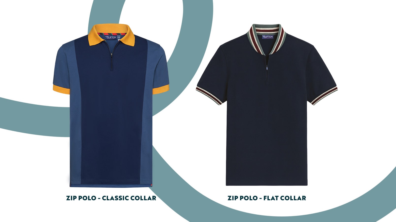 CLIFTON Dex Custom Quarter-Zip Polo